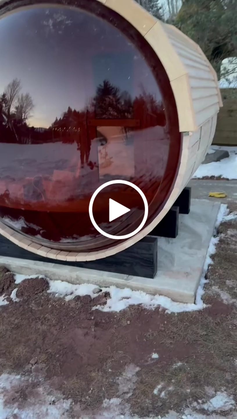 Customer video review of Smartmak® 4 People Barrel Sauna With Panoramic View Window - Barrel 5