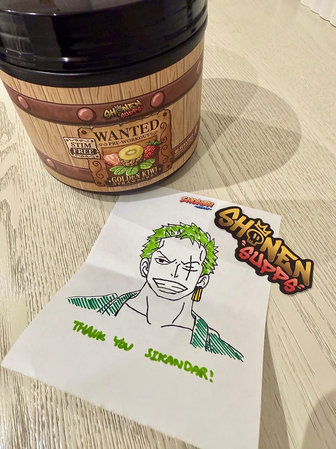 Customer photo review of WANTED Stim-Free Pre-Workout