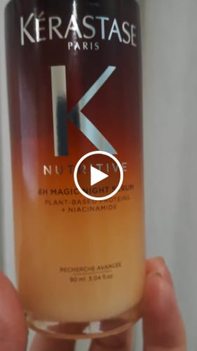 Customer video review of Kérastase Nutritive 8H Night Serum - Overnight Hair Serum 90ml
