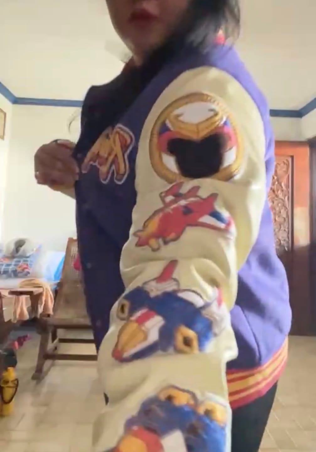 Customer photo review of Voltes V Varsity Jacket