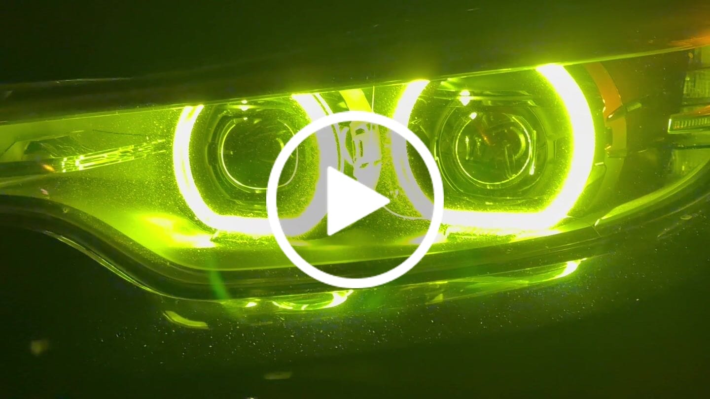 Customer video review of BMW F80 M3 F82 M4 CSL YELLOW DRL KIT
