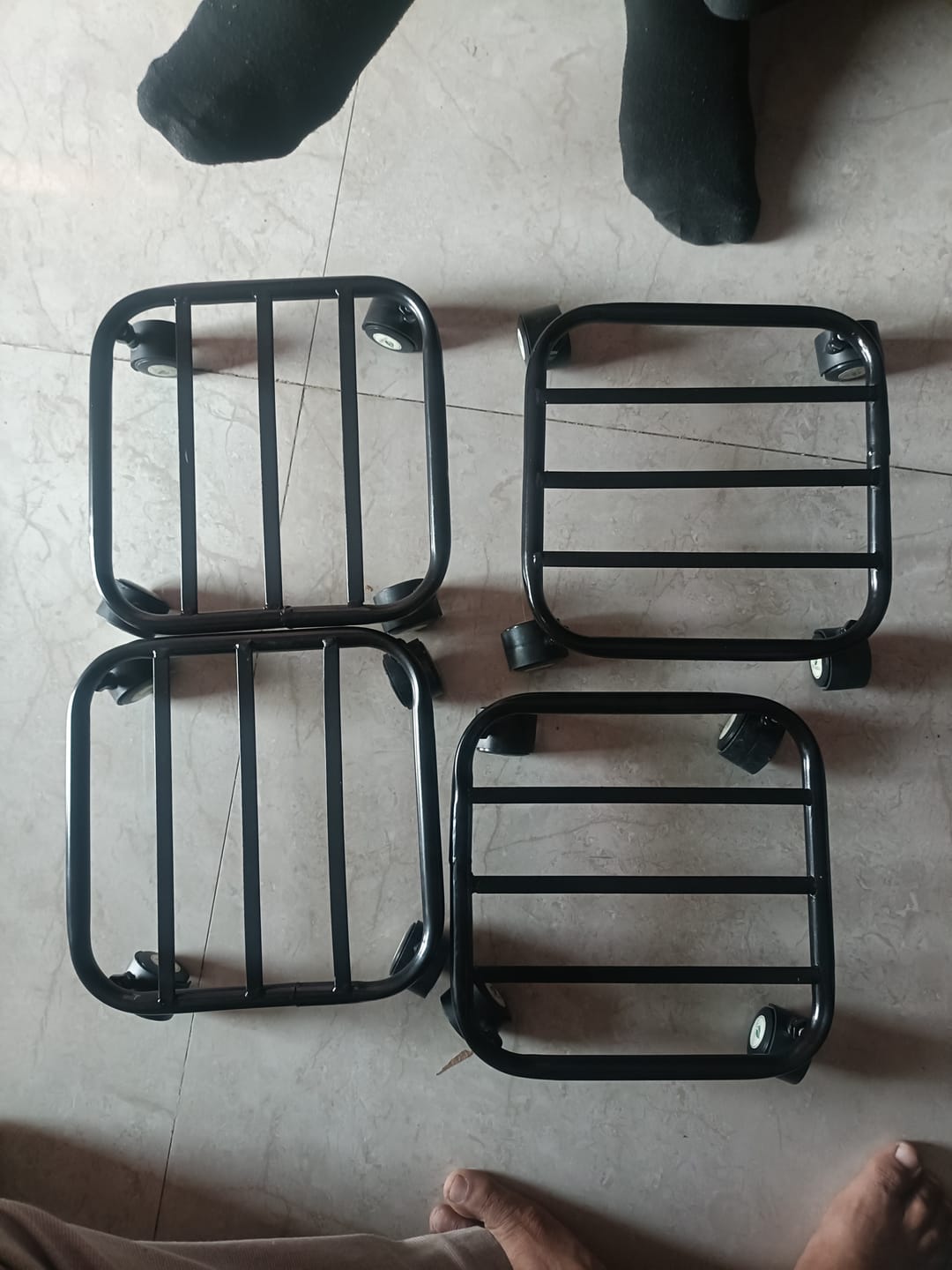 Customer photo review of TryGreen Daze Wheel Rolling Plant Stand for Planters