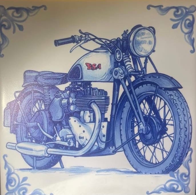 Customer photo review of Delfts Blauw tegeltje bedrukken met eigen motor
