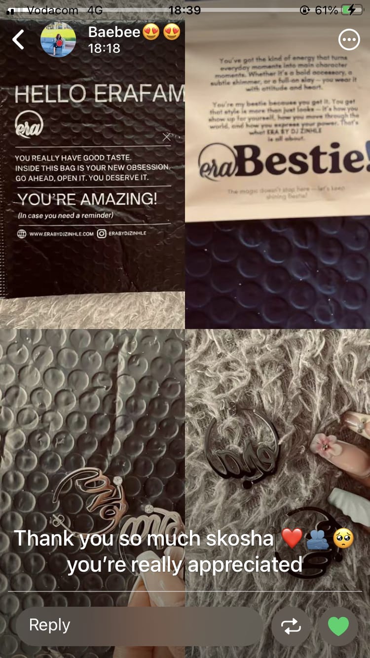 Customer photo review of Silver Era Logo Mini Hoops