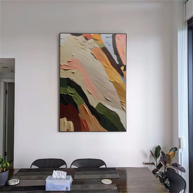Customer photo review of Colorful Abstract Textured Painting Canvas #AT064
