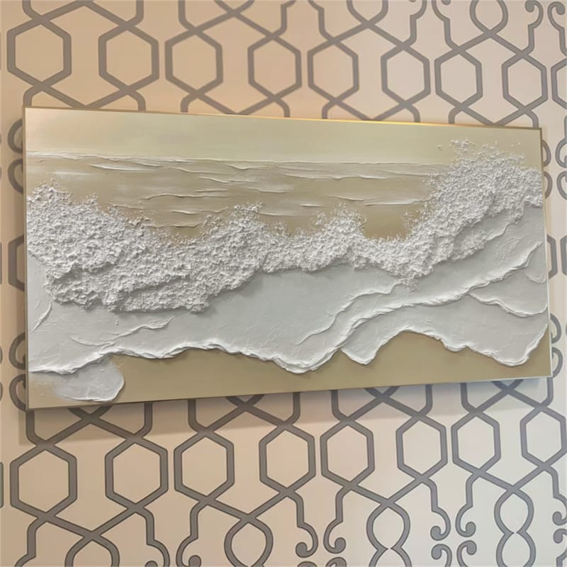 Customer photo review of Ocean And Sky Textured Painting Canvas #OS039
