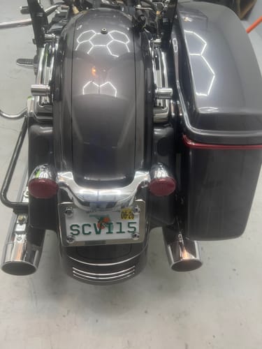 Customer photo review of HR3 Charcoal Pearl Rear Fender Filler Panel For Harley 2014-2023 FLHX FLHXS, 2015-2023 FLTRX FLTRXS