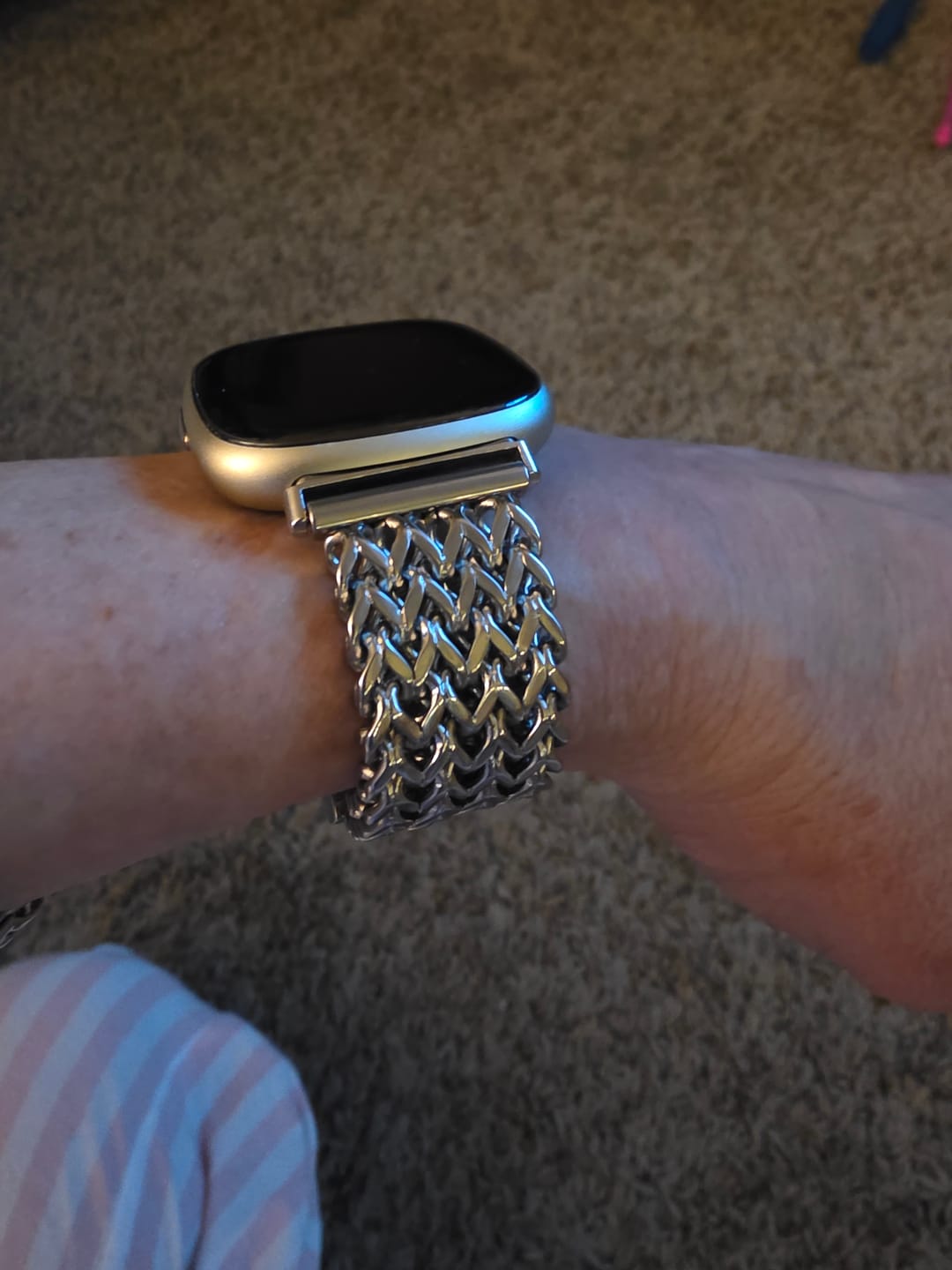 Customer photo review of Goddess of Wealth Watch Band for Fitbit
