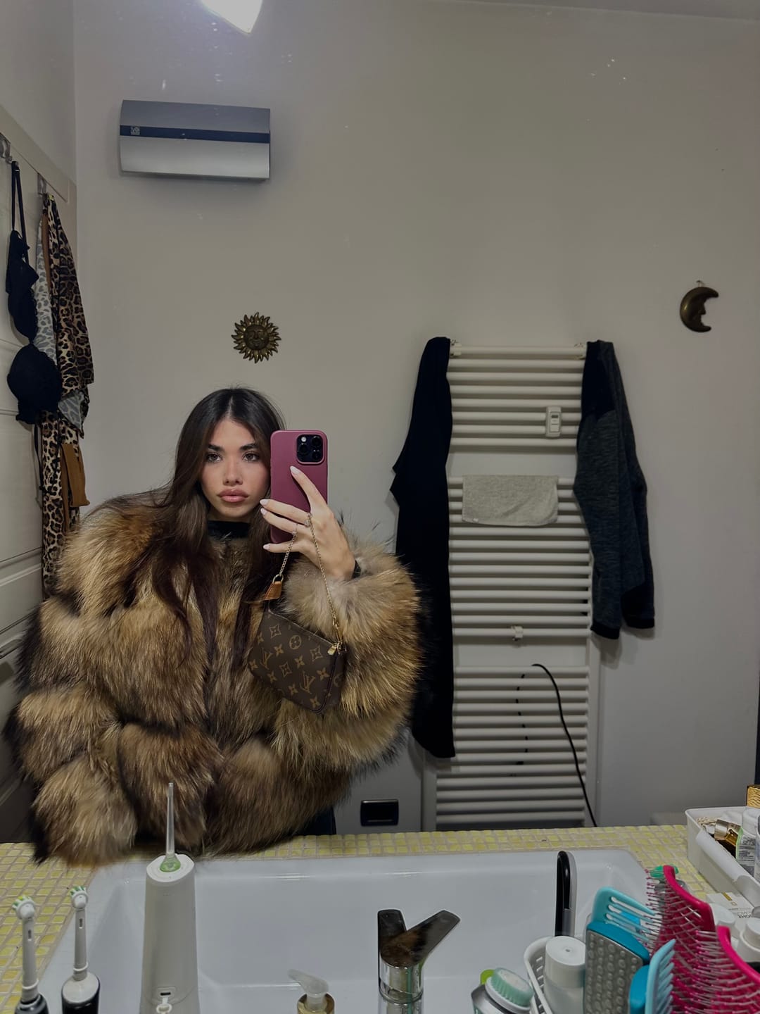Customer photo review of Giacca Raton Beige in Pelliccia di Procione