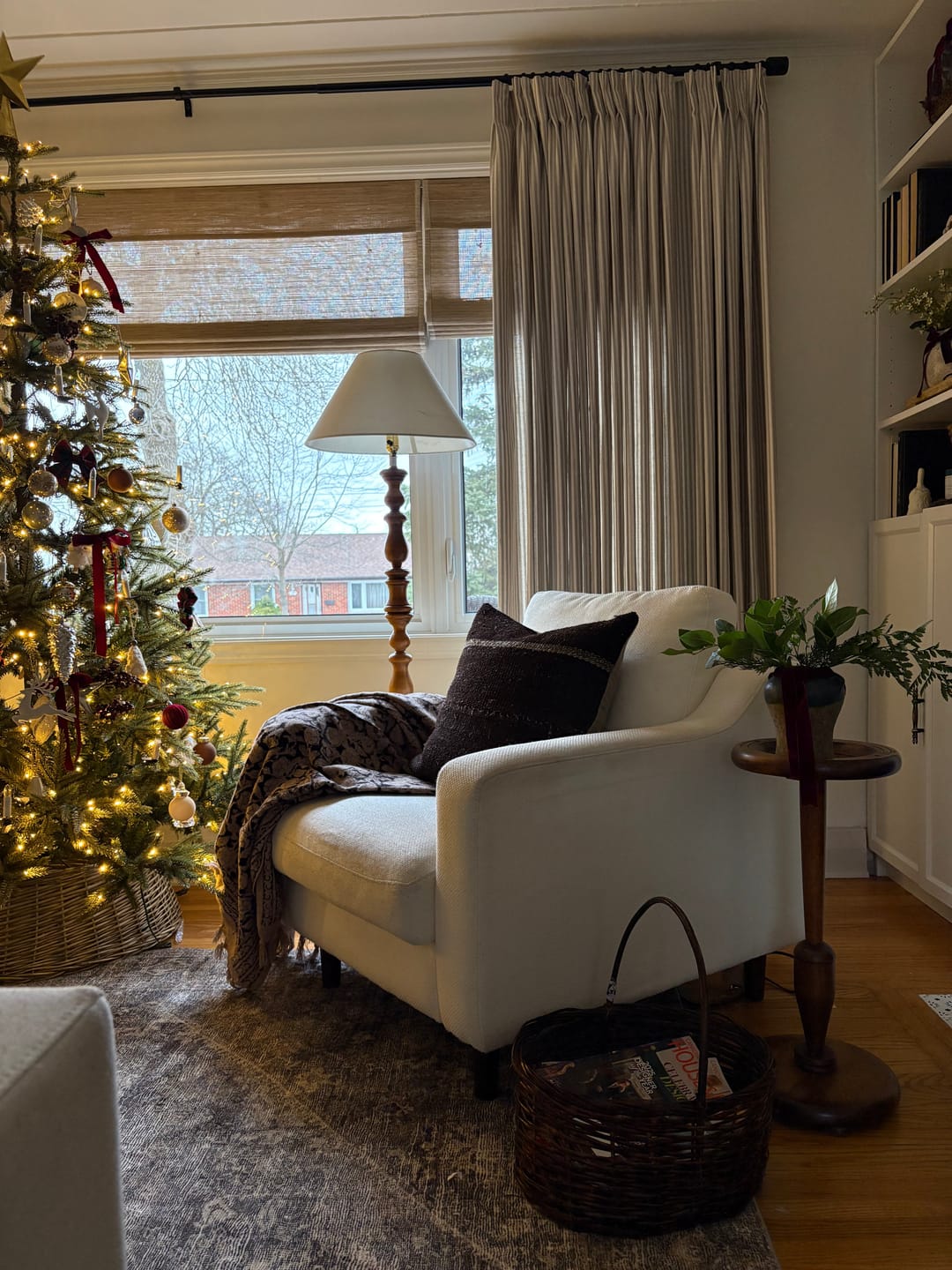Customer photo review of Linen Stripe Curtains – Pinch Pleat Light Filtering with Optional Blackout (Zaria)