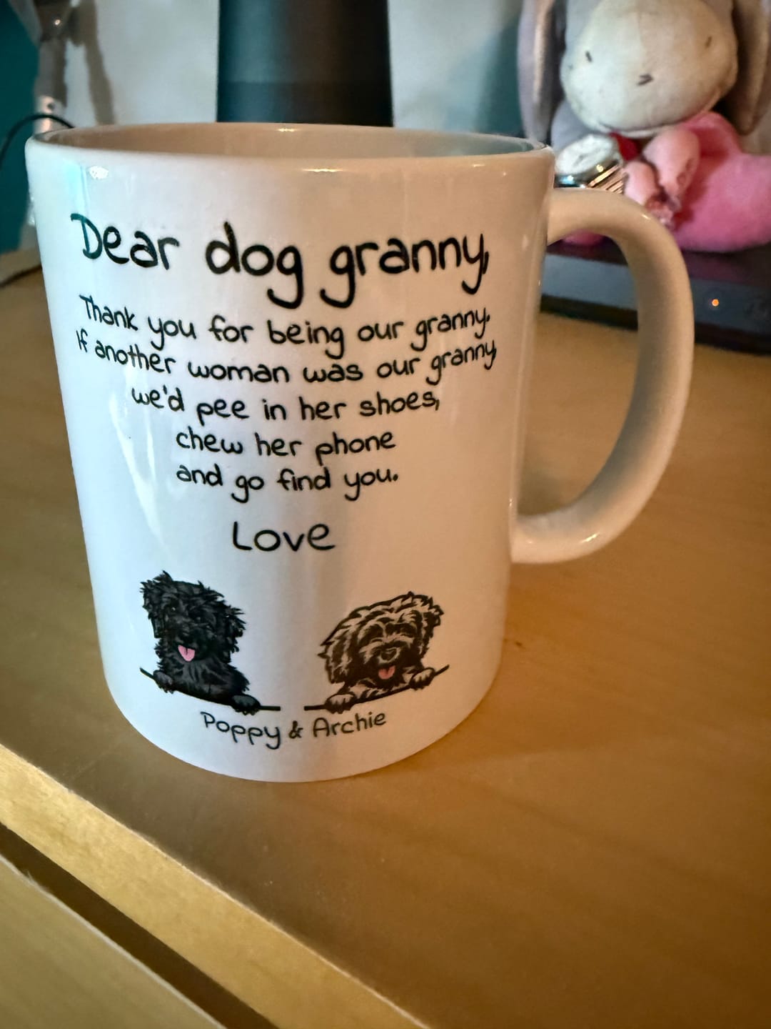 Customer photo review of Dear Dog Parent - Personalised Mug