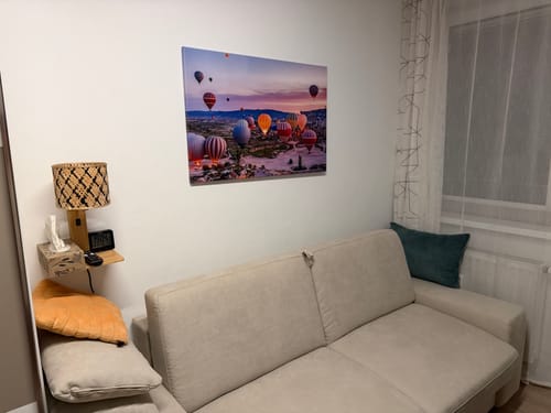 Customer photo review of Leinwandbild | Heißluftballons im Sonnenuntergang | Querformat