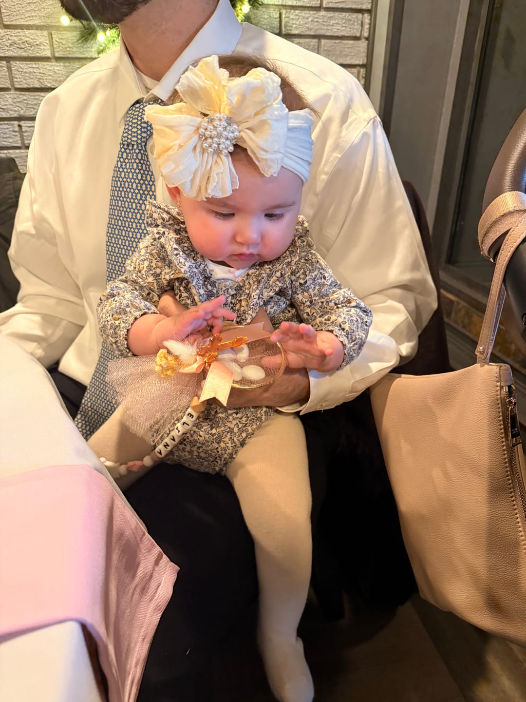 Customer photo review of Pearl Ruffled Headband