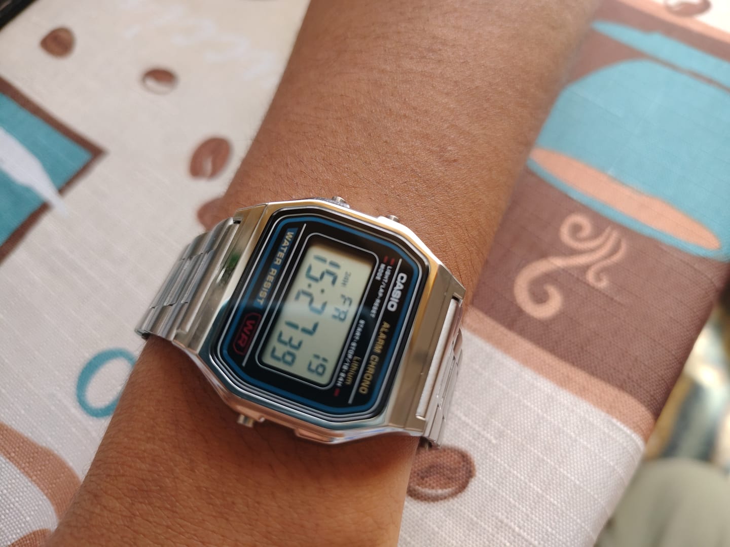 Customer photo review of Reloj Casio Vintage A158WA-1DF Azul/Plateado