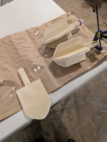 Customer photo review of Unfinished Wood Dreidel Shape - Hanukkah - Craft - up to 46" DIY