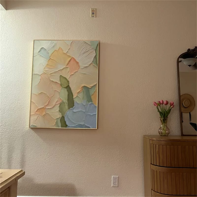 Customer photo review of Colorful Flower Textured Painting Canvas #FP042