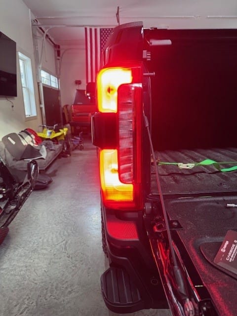 Customer photo review of LED Taillight Bulbs (Resistor-Free) for 2017+ Ford Super Duty