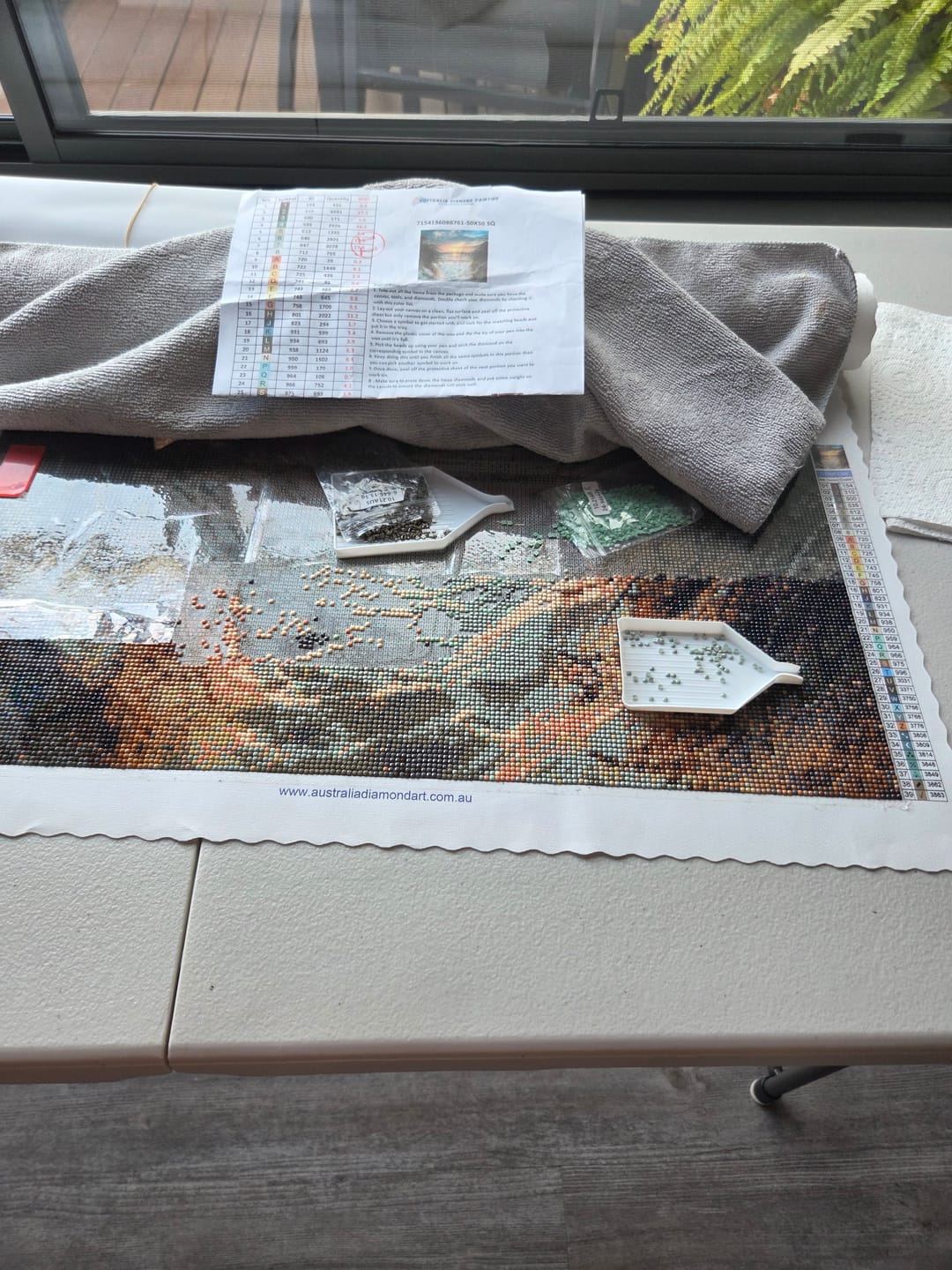 Customer photo review of Full Drill - 5D DIY Diamond Painting Kits Sunset Summer Beach Sea