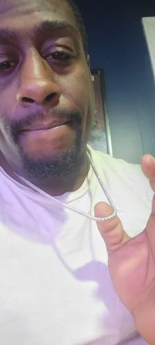 Customer photo review of 9MM Moissanite Square Earrings 14K Gold