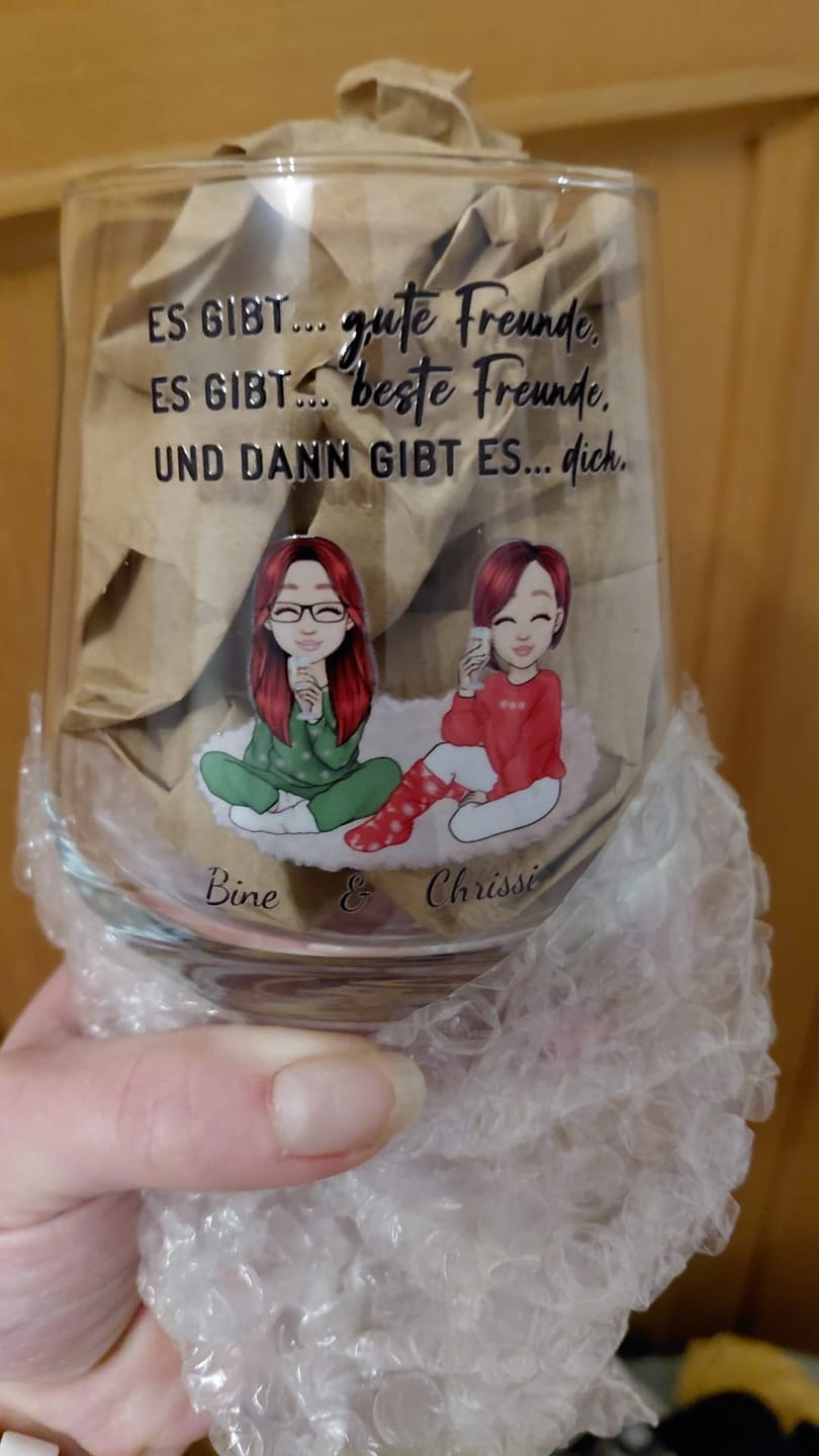 Customer photo review of Herzensmenschen - Personalisierter Glasbecher