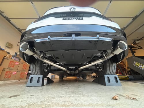 Customer photo review of 2021-Up Lexus IS300 IS350 Muffler Delete Axle Back Quad Tips Exhaust
