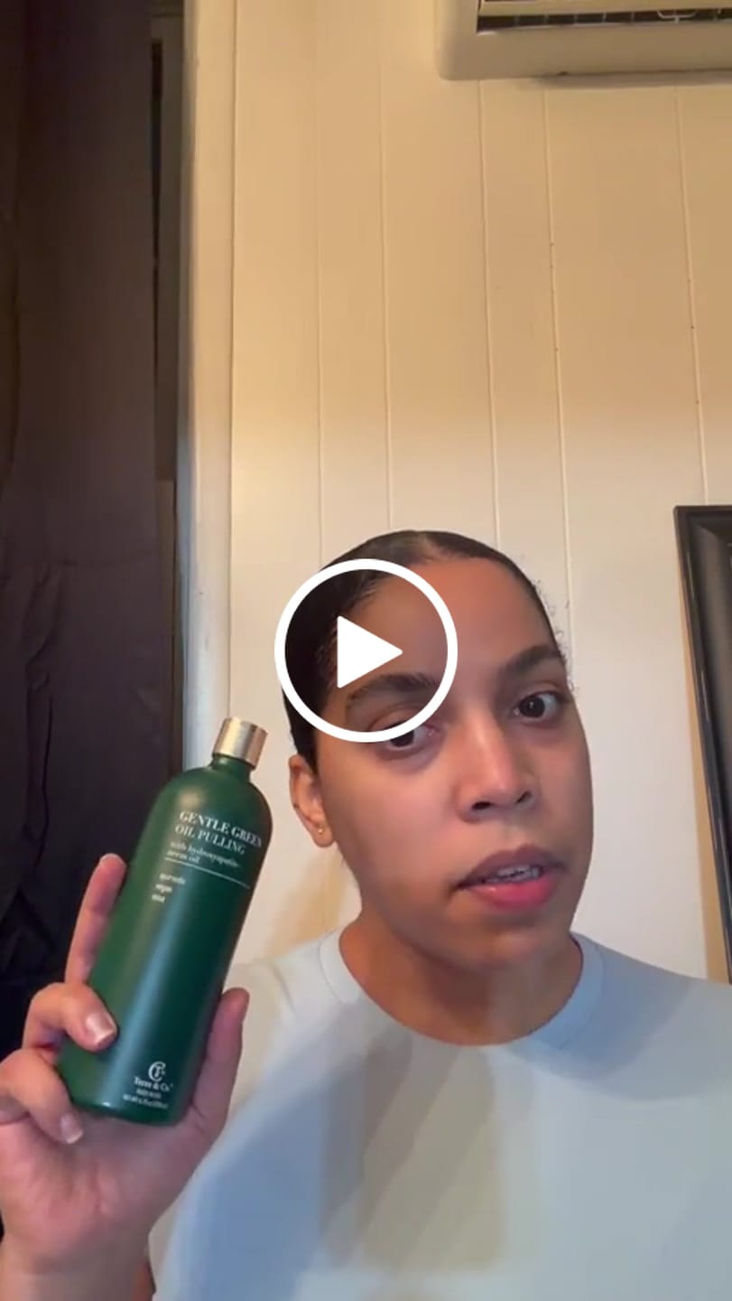 Customer video review of Gentle Green Oil Pulling Mouthwash – Enamel Support & Gum Health