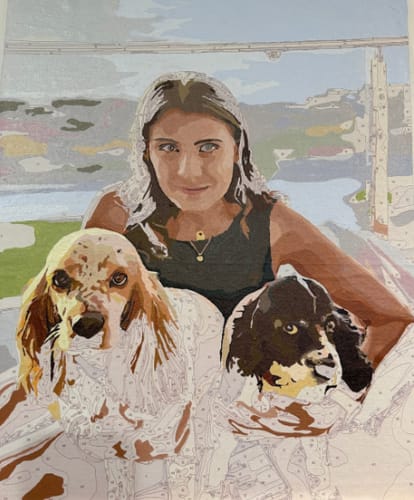 Customer photo review of Custom Portrait Paint By Numbers