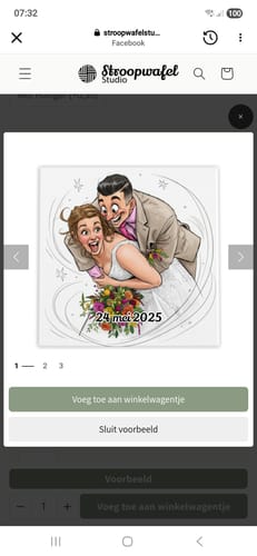 Customer photo review of Jouw Foto in Karikatuur Stijl - Gepersonaliseerde Tegel