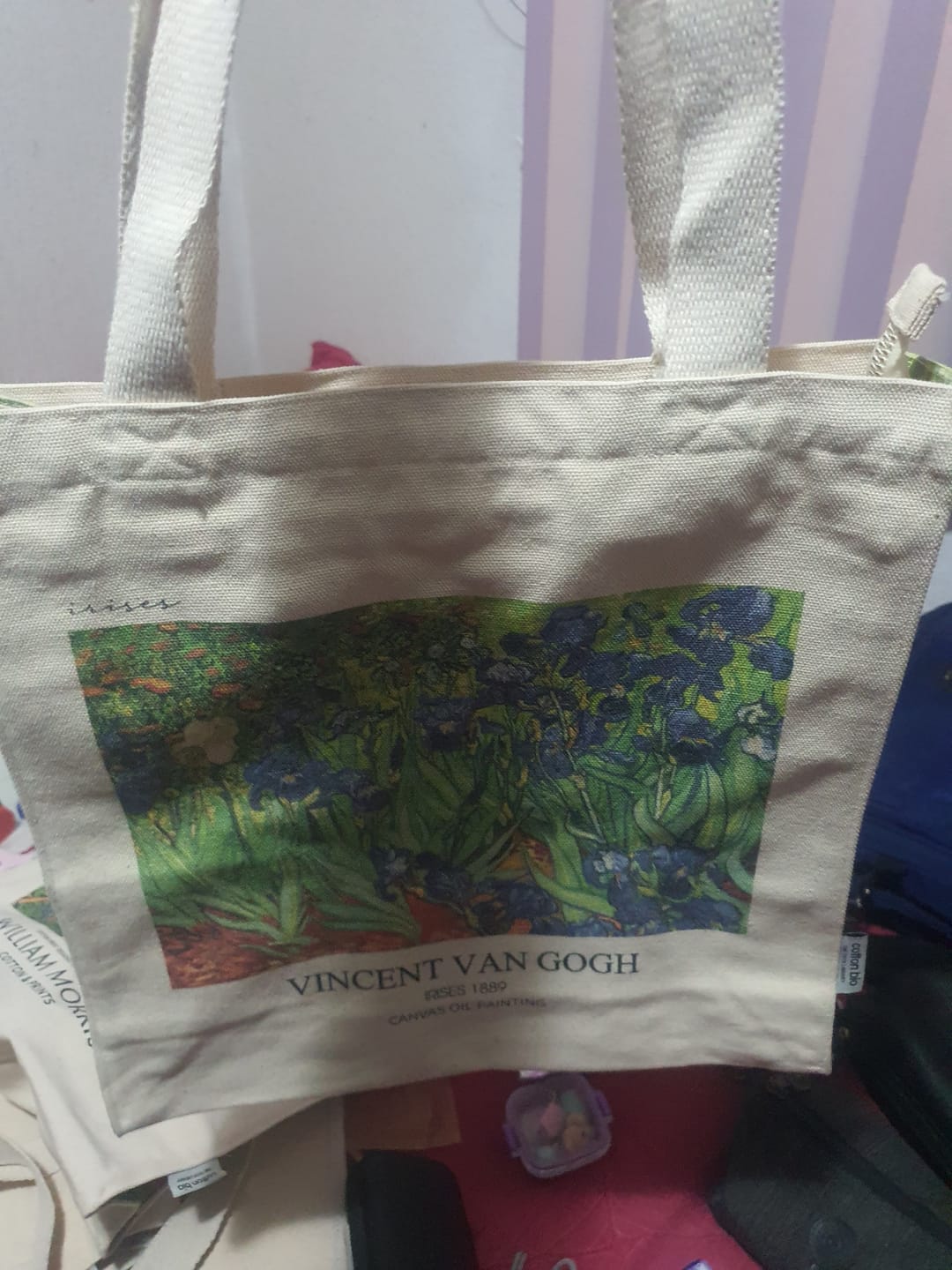 Customer photo review of Van Gogh "Irises"  - Tote Bag