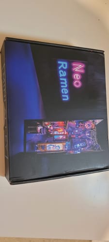 Customer photo review of Neo Ramen MiniAlley – A Cyberpunk DIY Diorama Booknook