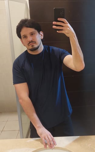 Customer photo review of Training Sport Tee - Navy Blue