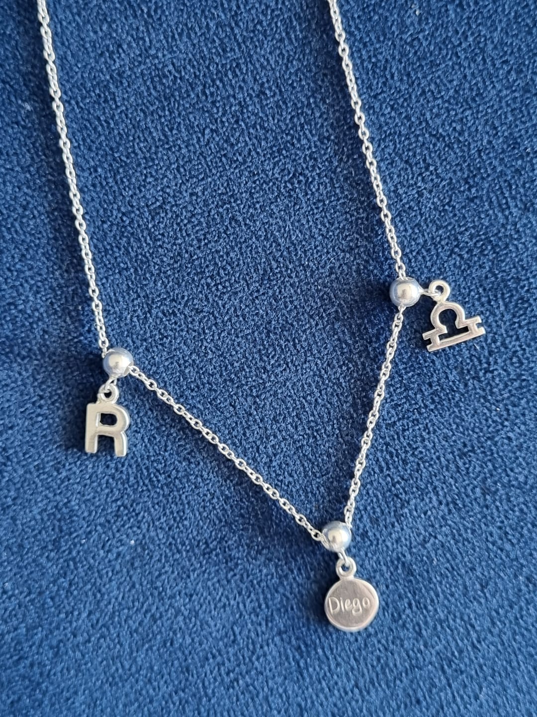 Customer photo review of Engravable Disk Silver Charm