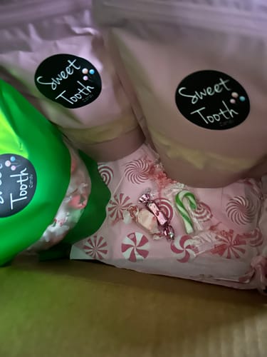 Customer photo review of Holiday Salt Water Taffy  - 1LB