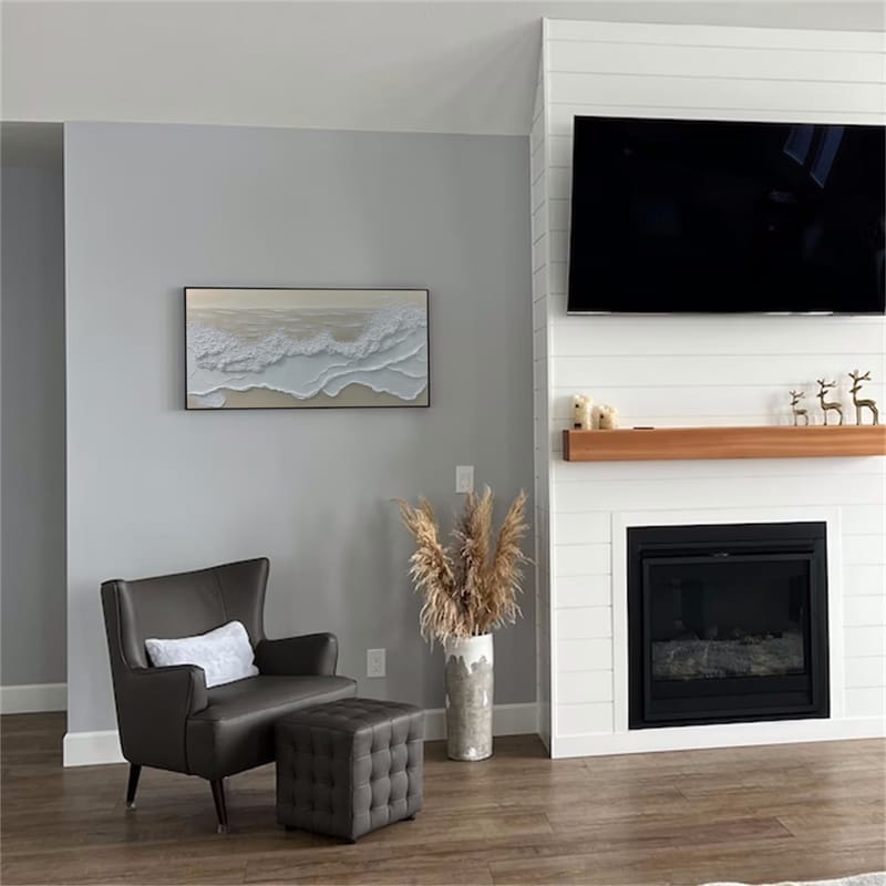 Customer photo review of Ocean And Sky Textured Painting Canvas #OS039