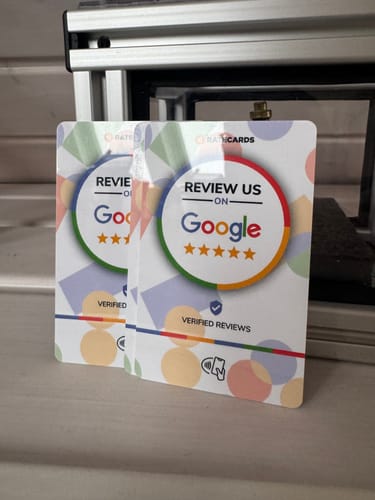 Customer photo review of Google Review Card - RATECARDS™