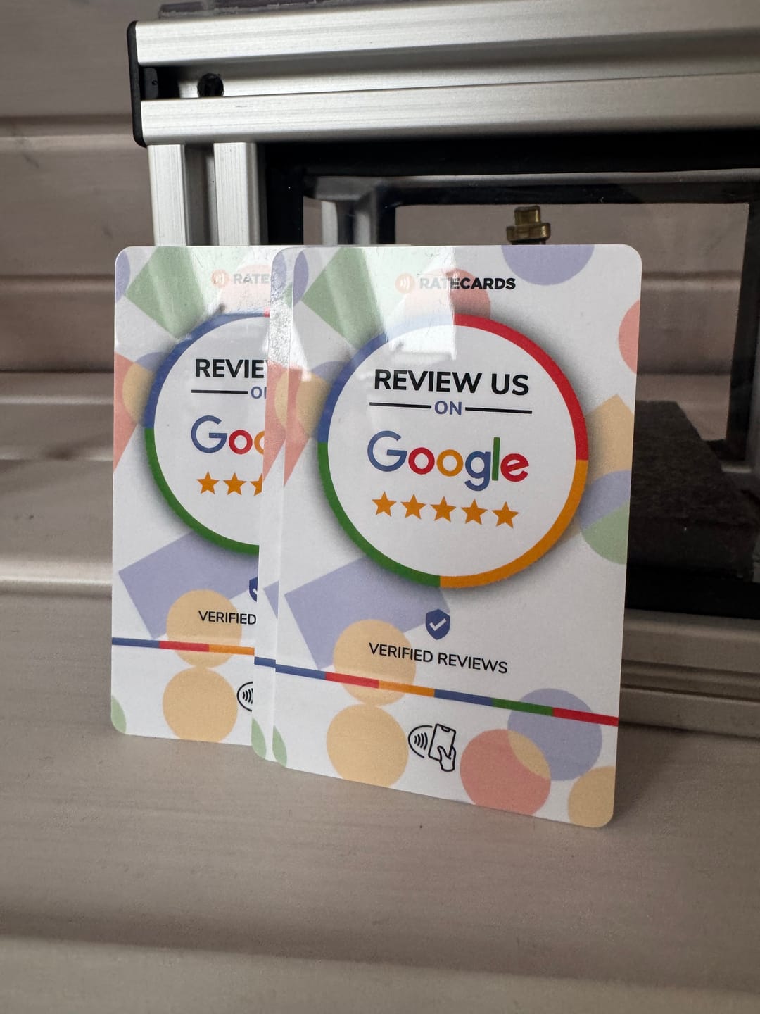 Customer photo review of Google Review Card - RATECARDS™