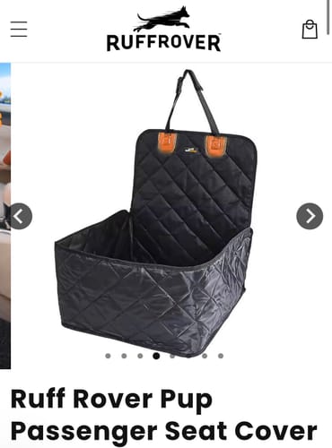 Customer photo review of Ruff Rover Pup Passenger Seat Cover