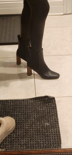 Customer photo review of CD Icon Heeled Ankle Boot 80mm Black Calfskin