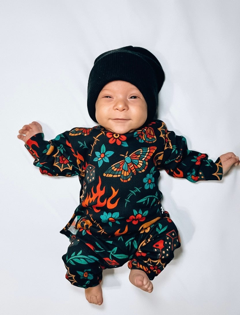 Customer photo review of Organic Ribbed Set in Inkworks