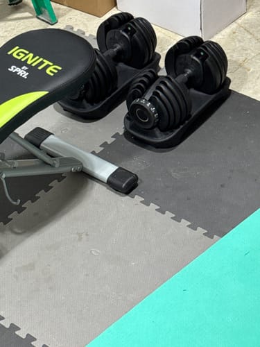 Customer photo review of Ensemble de 2 Haltères Ajustables (5 à 52,5lb)