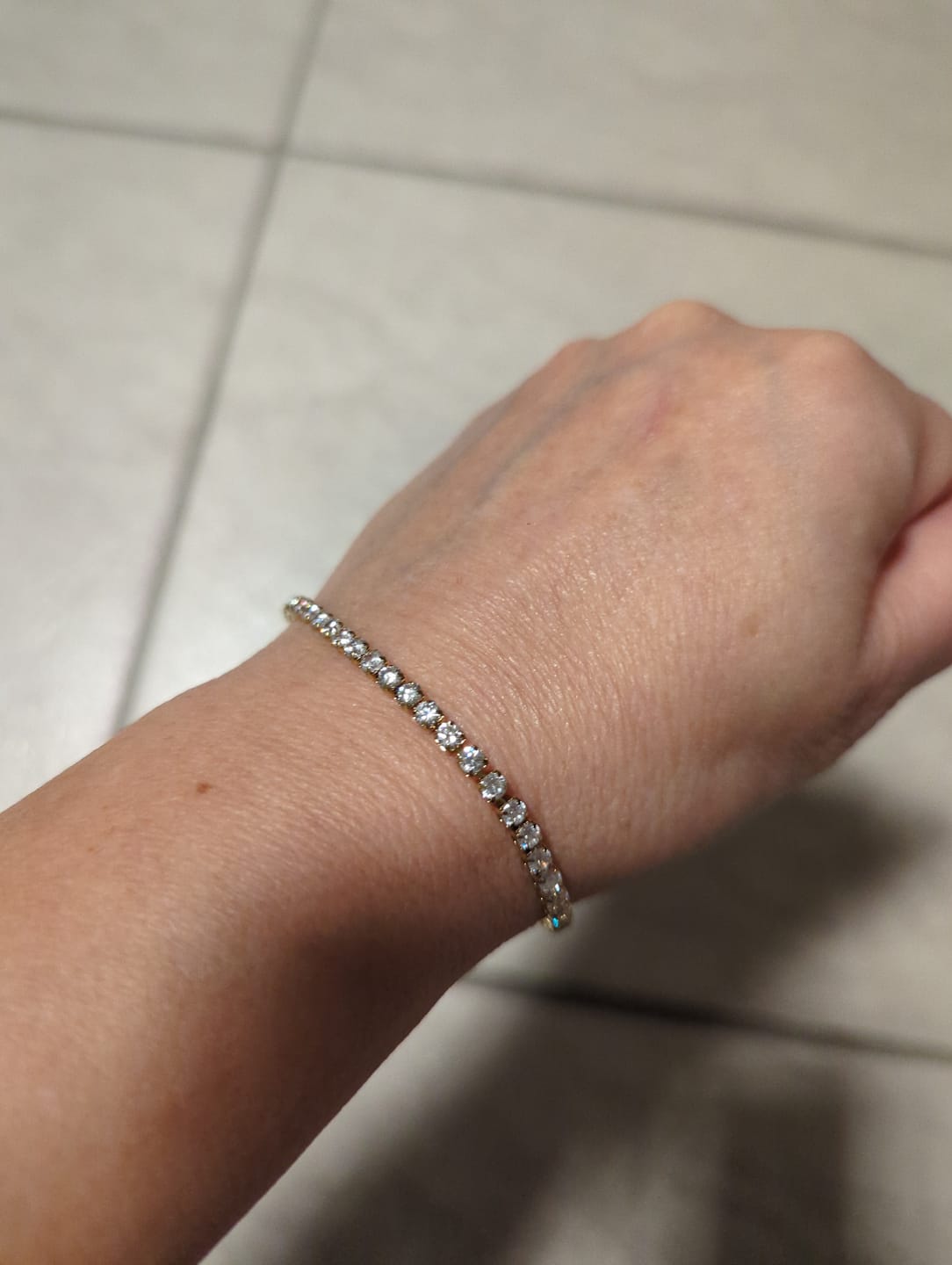 Customer photo review of Hi-Life Tennis Armband 14K Vergoldet