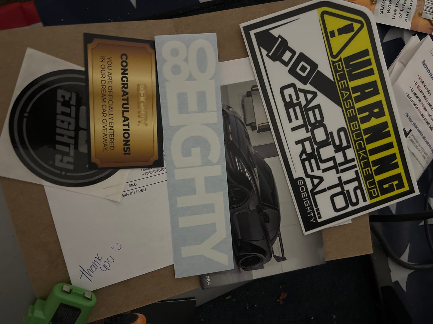 Customer photo review of 80Eighty® Please Buckle Up Sticker
