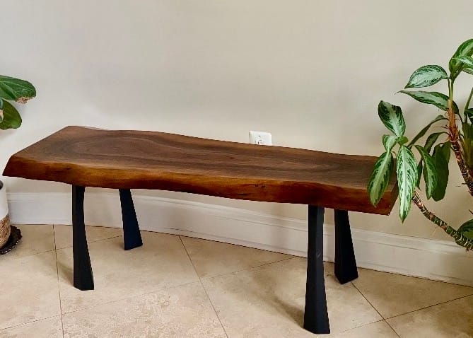 Customer photo review of Bench Legs 116 Nura 16.2" H Minimalist Modern Style