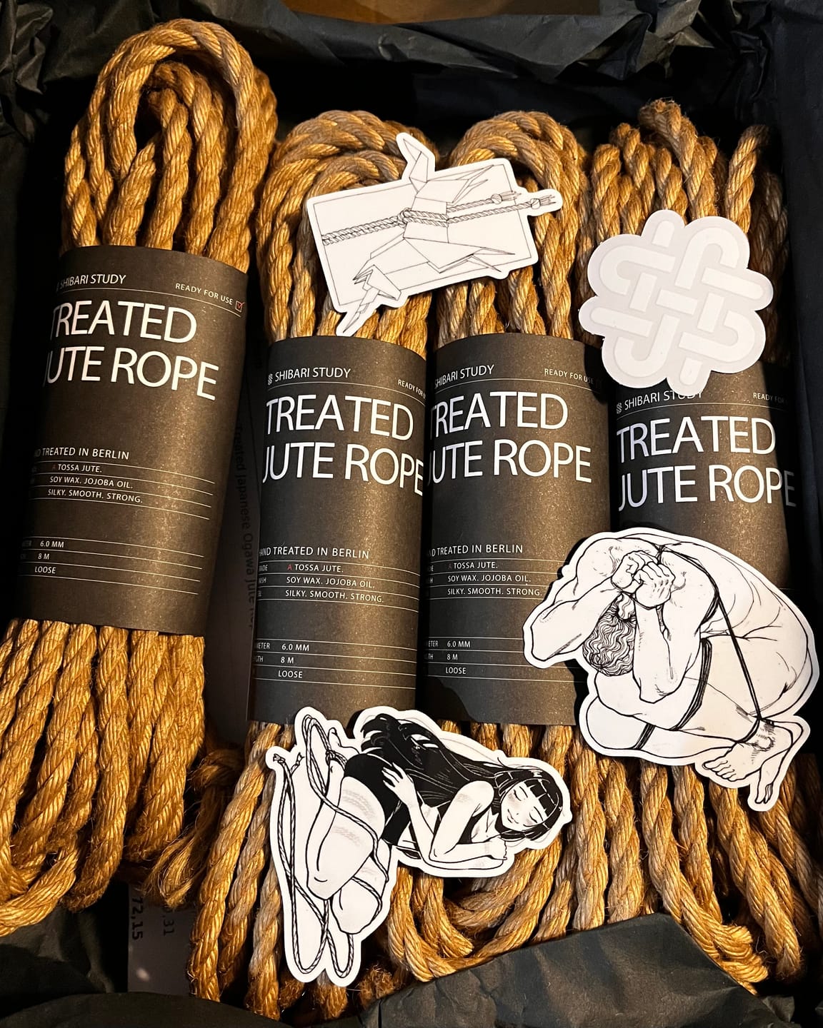 Customer photo review of Treated Japanese Ogawa Jute Rope (8 m)