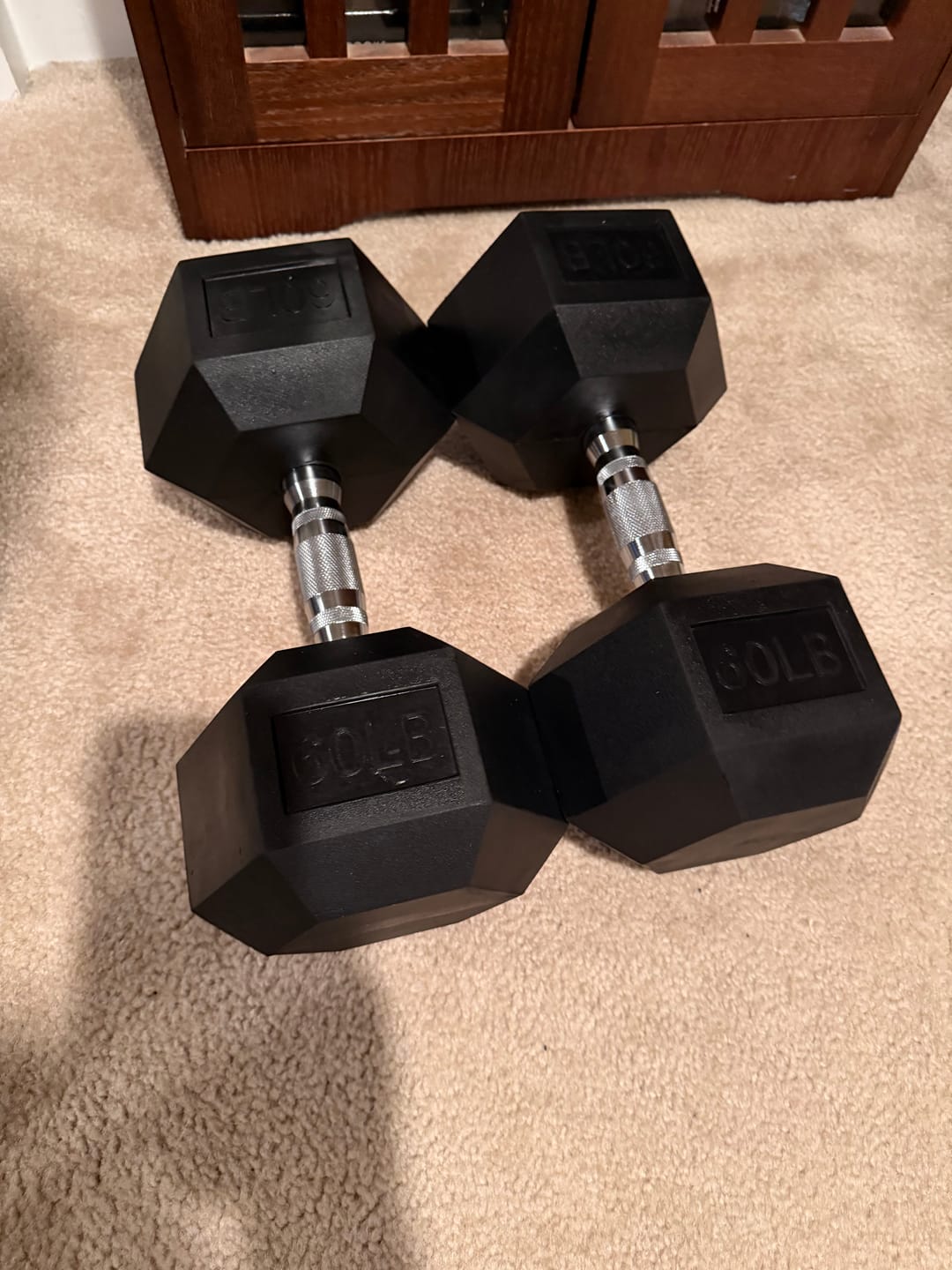 Customer photo review of RitFit Rubber Hex Dumbbells Pairs and Sets