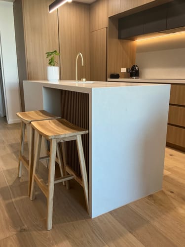 Customer photo review of Amelia Wooden Kitchen Bar Stool in Natural