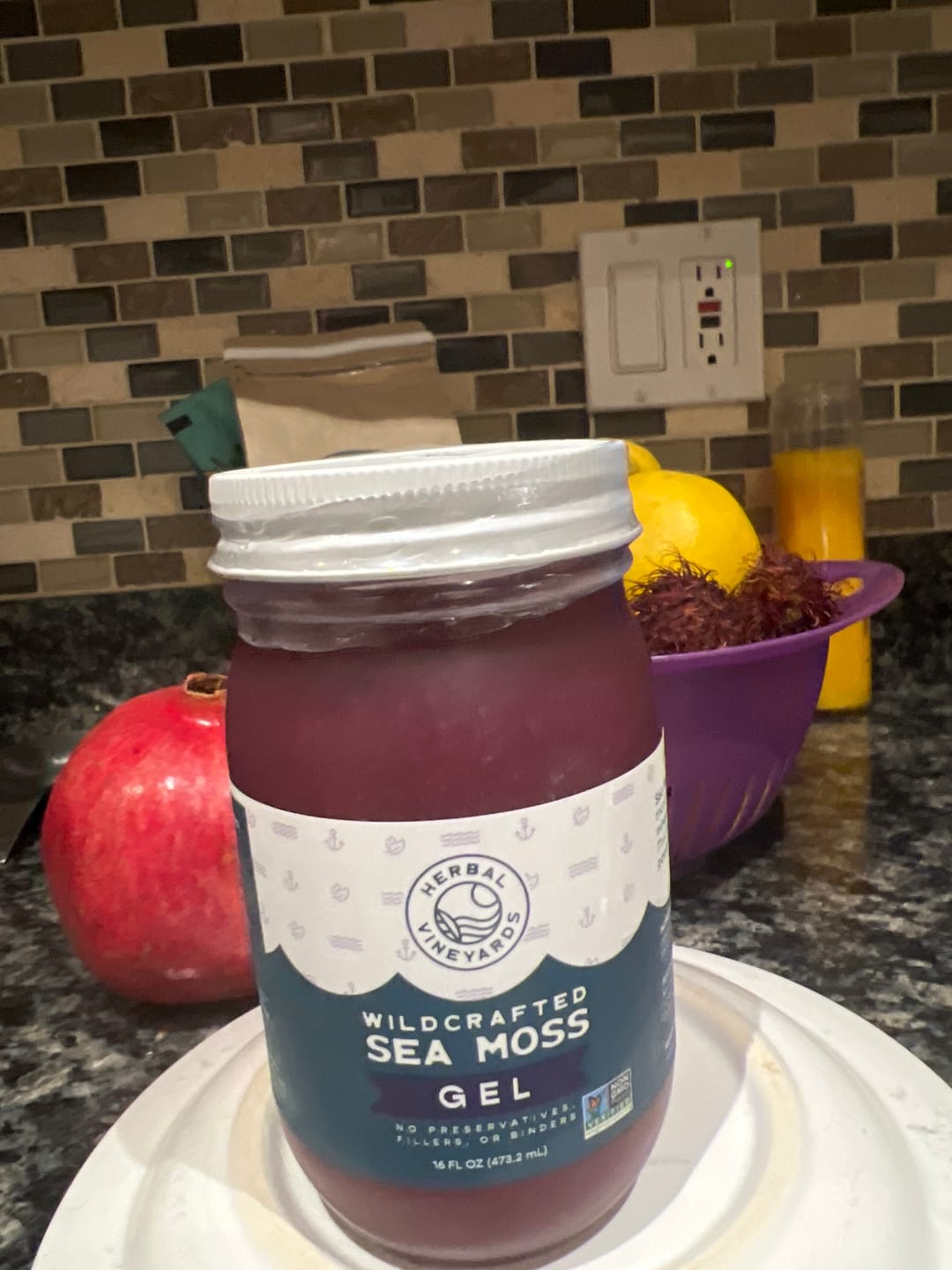 Customer photo review of EXCLUSIVE PURPLE SEA MOSS GEL