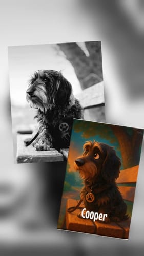 Customer photo review of Dein Haustier als Cartoon - Individuelle Leinwand