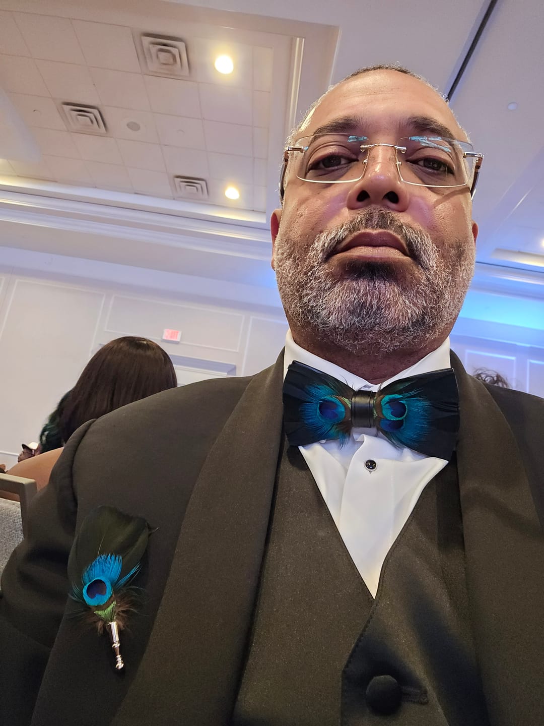 Customer photo review of The Leonardo - Feather Bow Tie