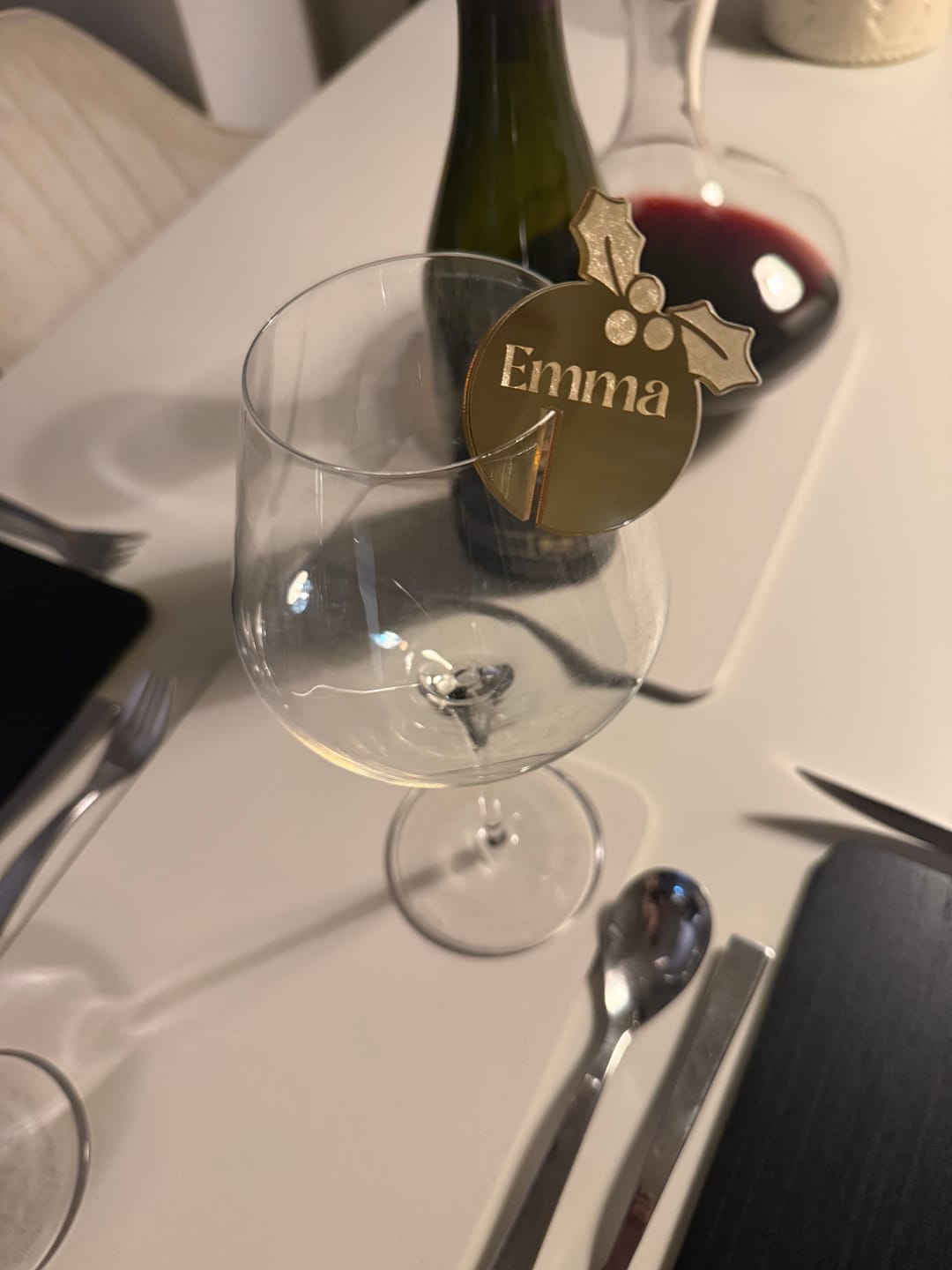 Customer photo review of Personalised Christmas Drink Charms